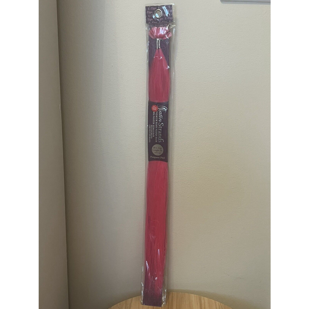 Satin Strands Premium Remy Fusion 100% Human Hair 20 U-Tips 18” Pompano Pink NEW